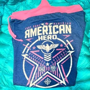 Limited Edition American Hero Athletic pants blue/pink medium